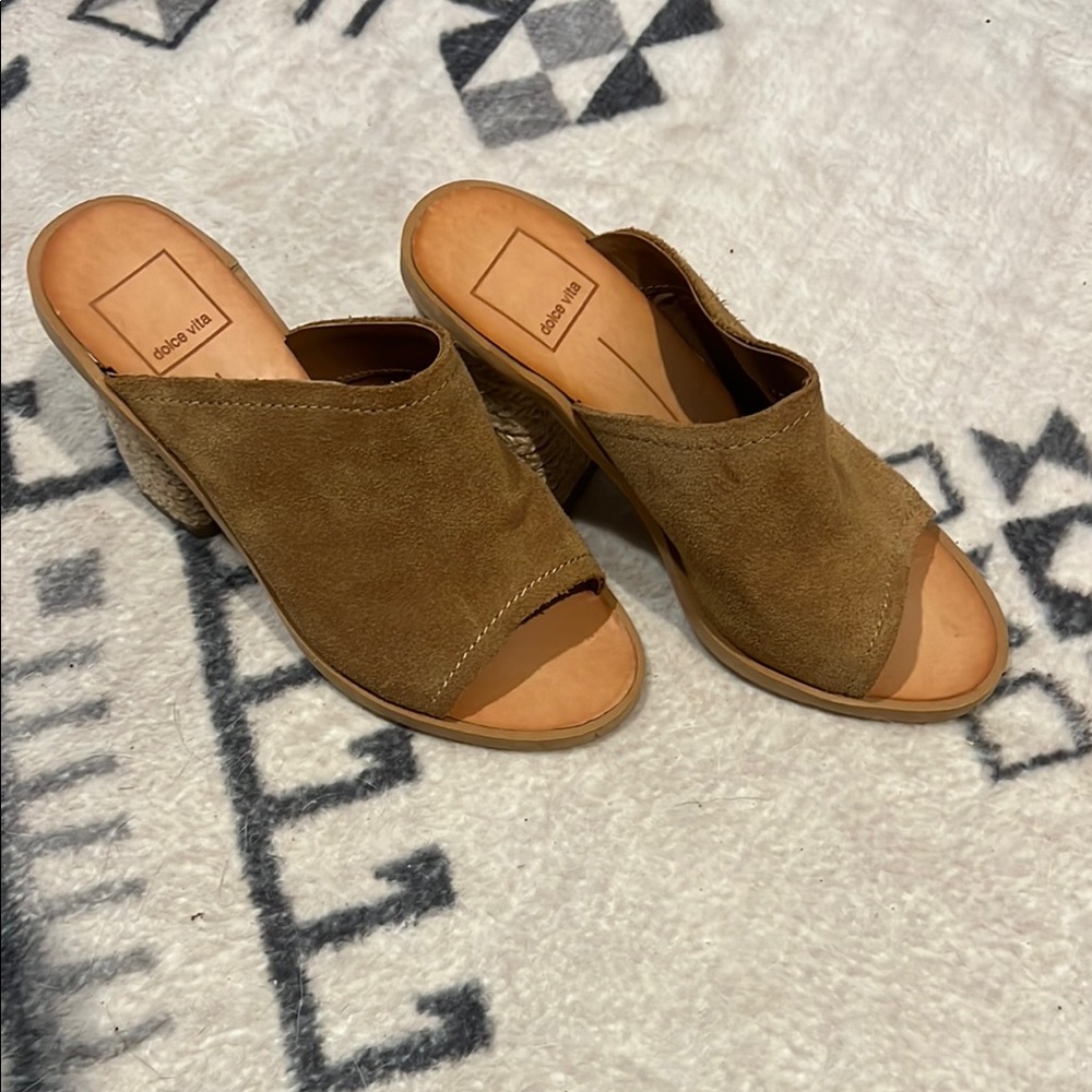 Brown Suede Women's Mules
